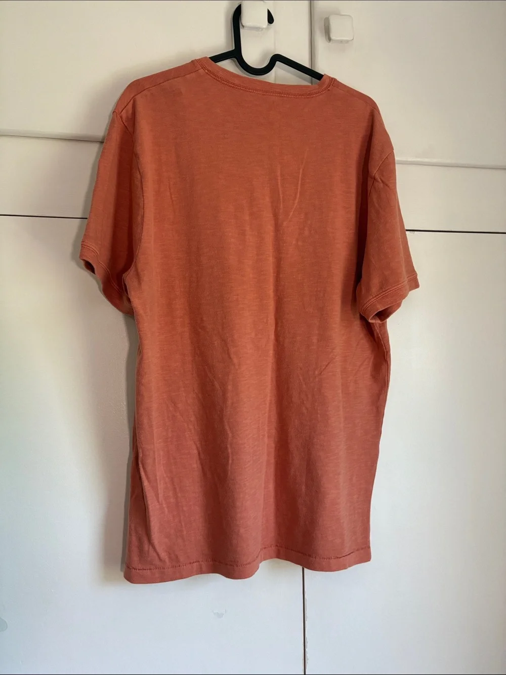 J. Crew Mens Coral Orange Short-Sleeve Button Up Lightweight Henley Shirt NWT